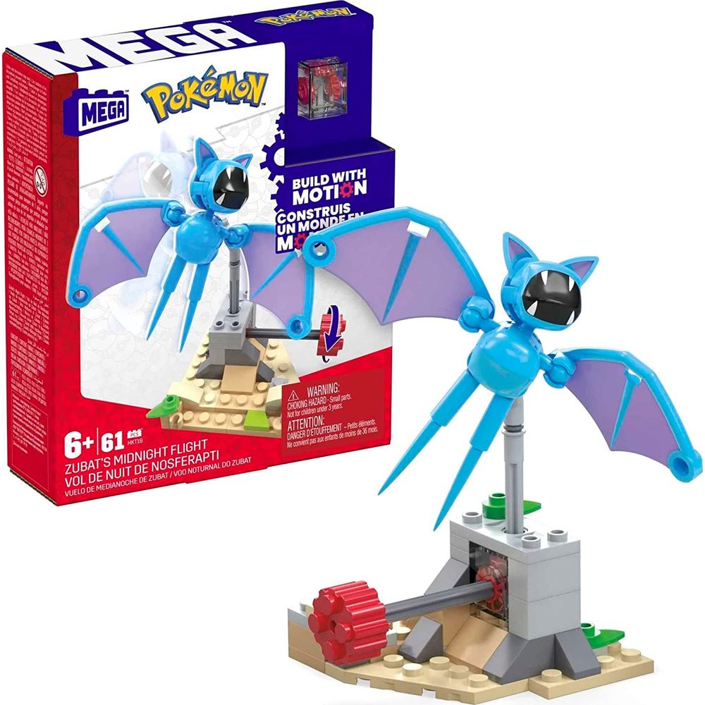 Mega Construx Pokemon - Vôo Noturno do Zubat Hkt19 - Mattel - MP