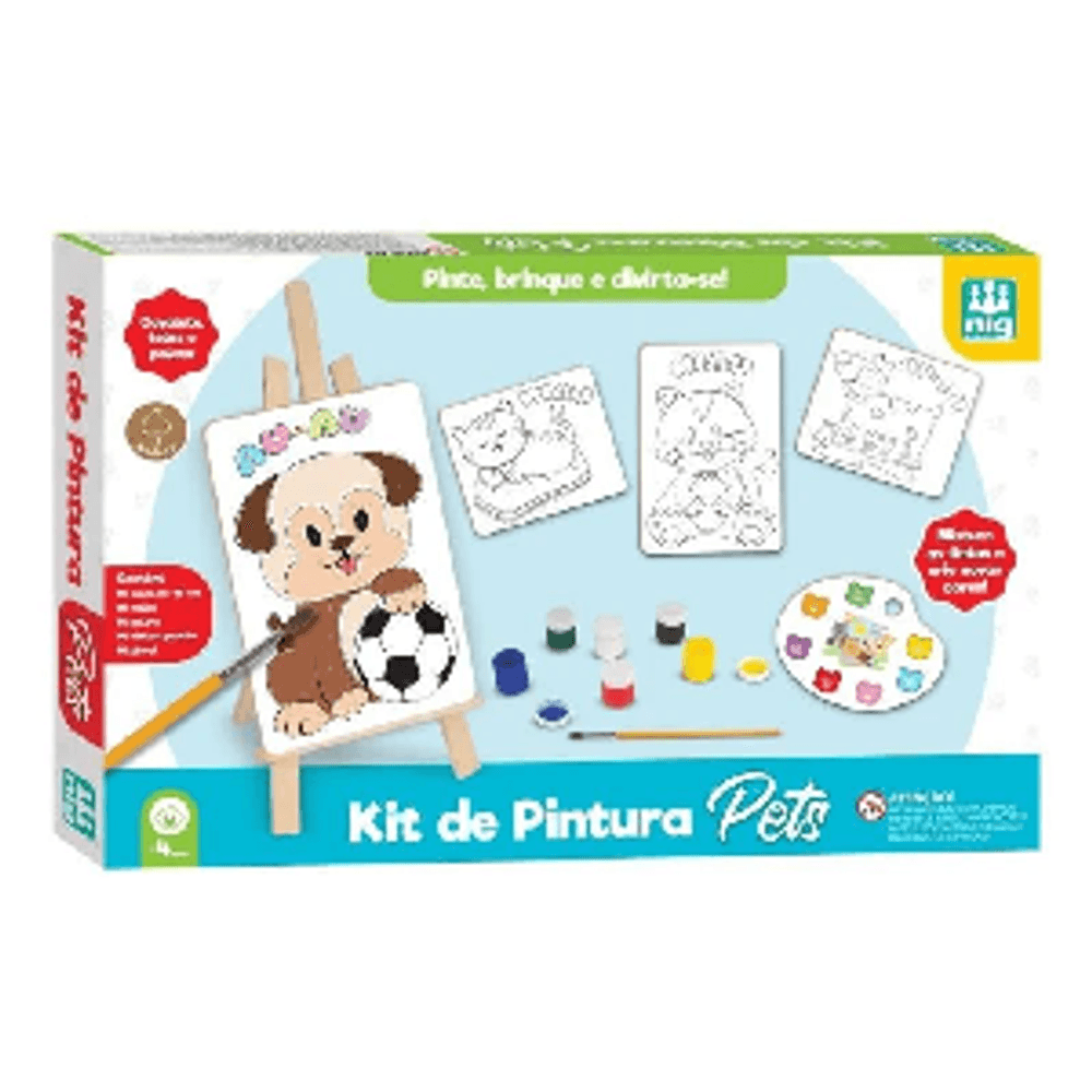 Kit De Pintura Dinos Jogo De Colorir Infantil Dinossauros Nig