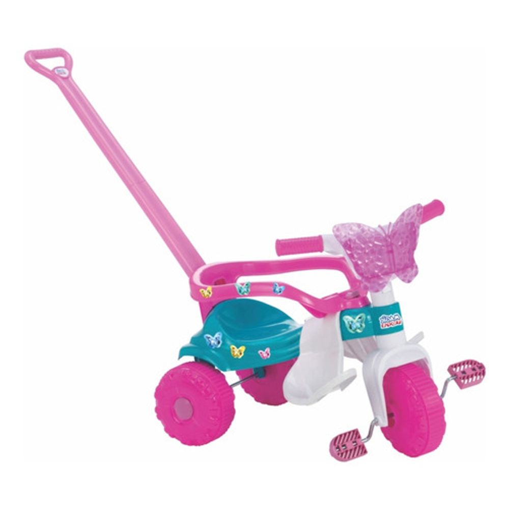 Triciclo Motoca Infantil Butterfly Rosa Magic Toys Sem Luz