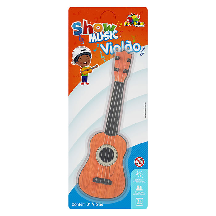 Mini Violão 28cm Na Cartela - Art Brink