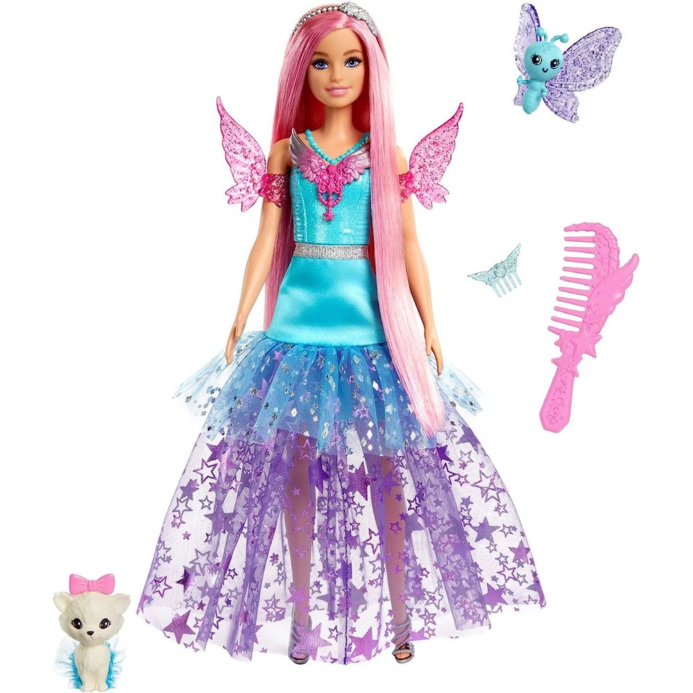 Boneca Barbie - Um Toque de Magia Cabelo Rosa Hlc32 - MP Brinquedos