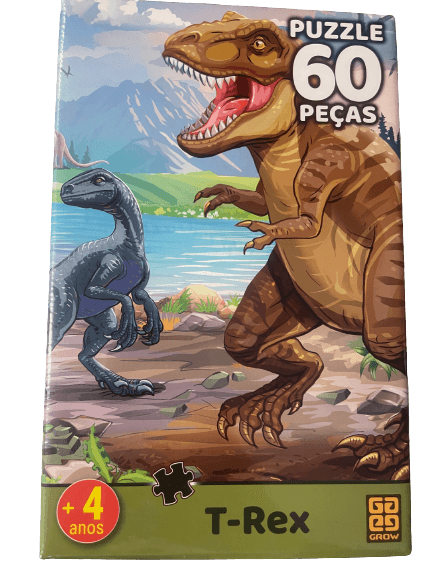 Quebra-Cabeça 60 Peças - Dinossauro T-Rex - Grow