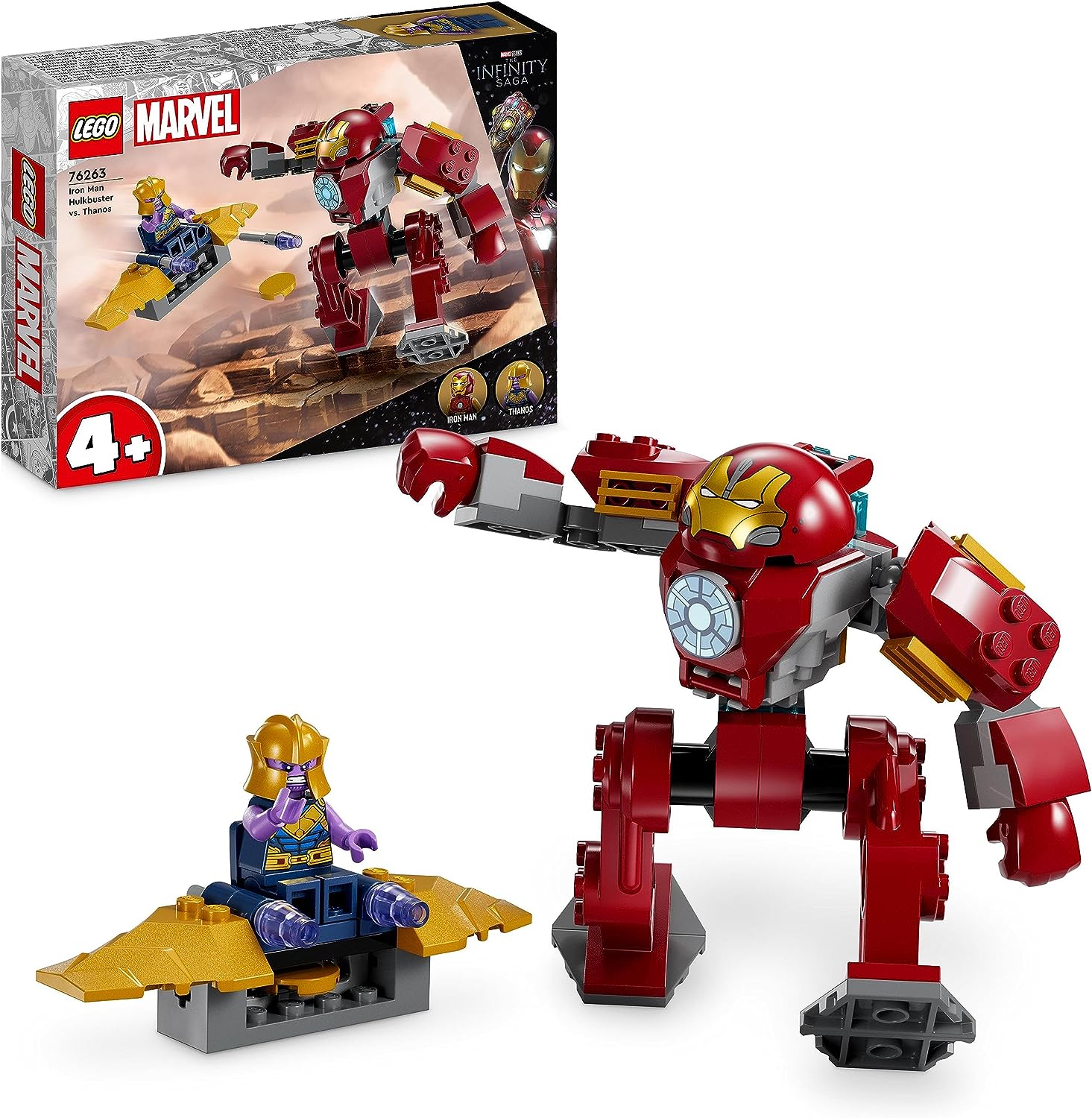 76263 Lego Marvel - Caça-Hulk do Homem de Ferro Contra Thanos