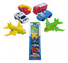 Kit Mini Carrinhos e Aviões C/6 - Fenix