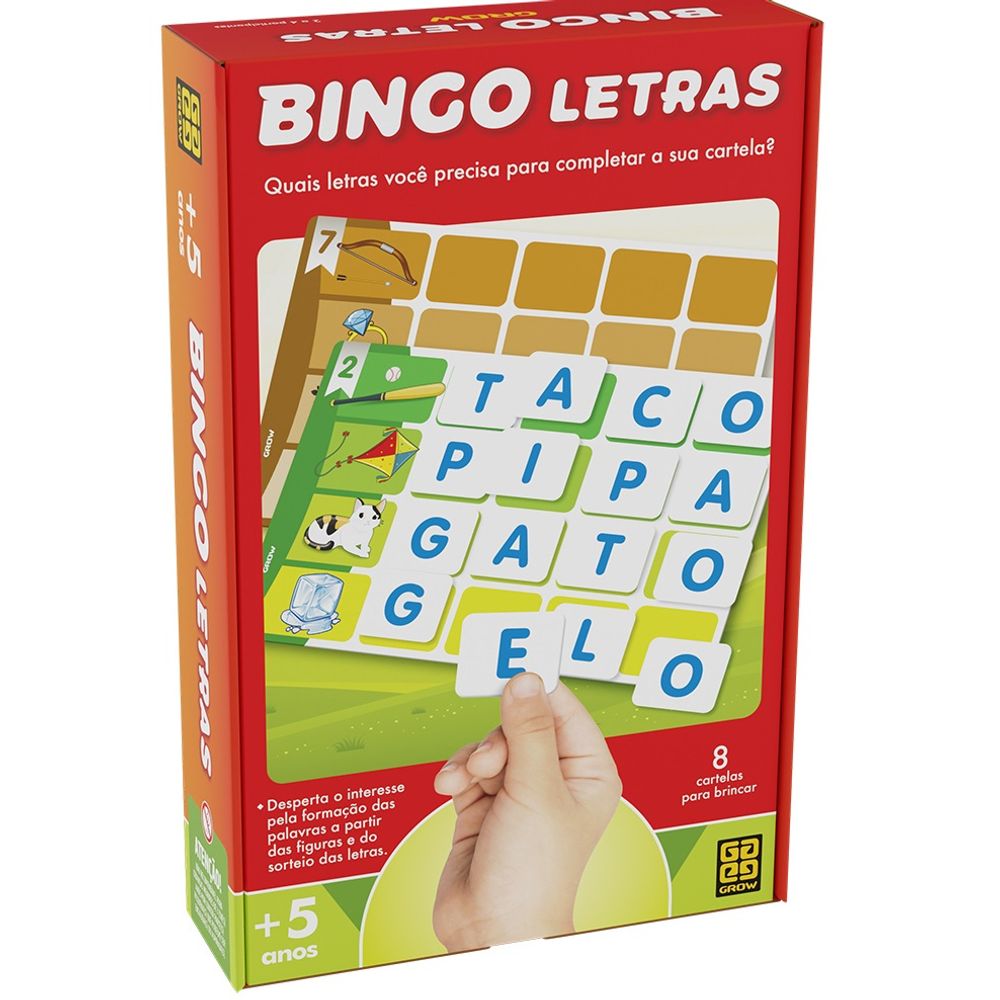 Super Bingo Letras e Palavras - Brincadeira de Criança - Casa do Brinquedo®  Melhores Preços e Entrega Rápida