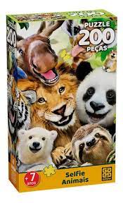 Quebra-Cabeça 200 Peças - Selfie Animais - Grow