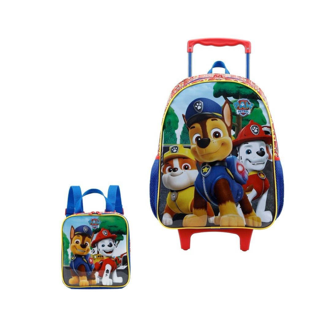 Kit Mochila com Rodinhas & Lancheira Patrulha Canina - Xeryus