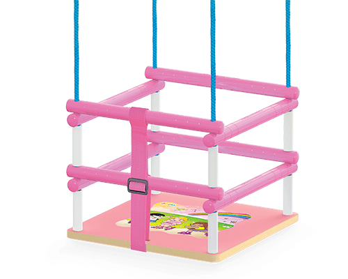 Balanço Infantil Madeira Bebê Rosa - Junges