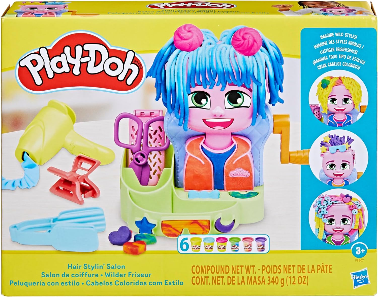 Massinha Play-Doh - Cabelos Coloridos com Estilo F8807 - Hasbro