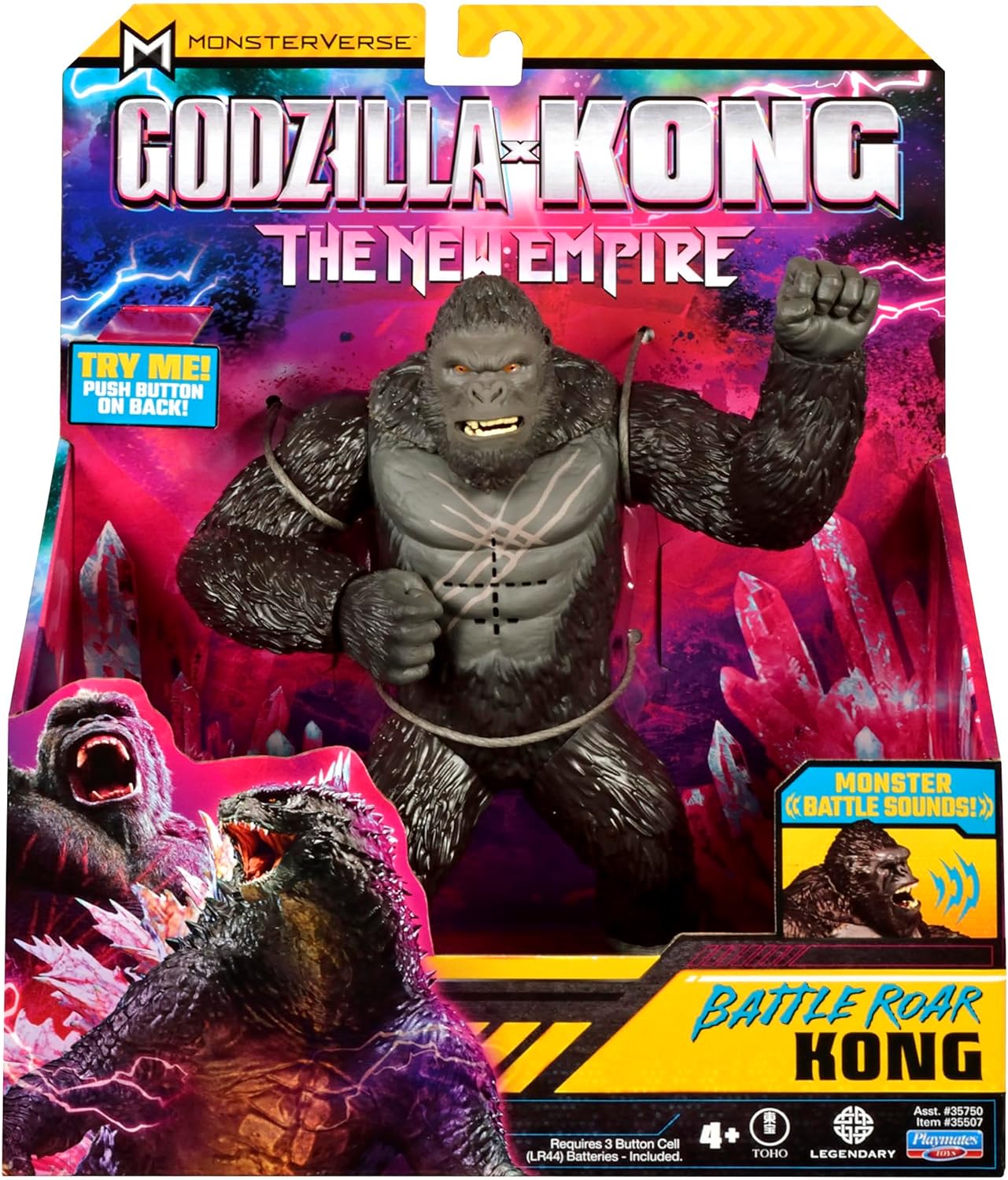 Godzilla Monsterverse - Figura de Batalha com Som 18cm - Kong - Sunny