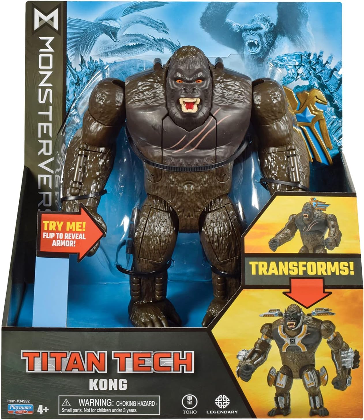 Godzilla Monsterverse Transformação Tech - Kong 20cm - Sunny
