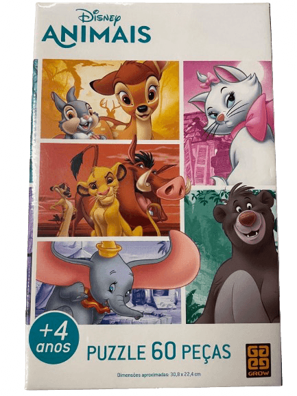 Quebra-Cabeça 60 Peças - Disney Animais - Grow