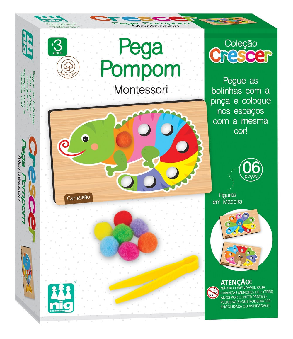 Pega Pompom Montessori - Nig