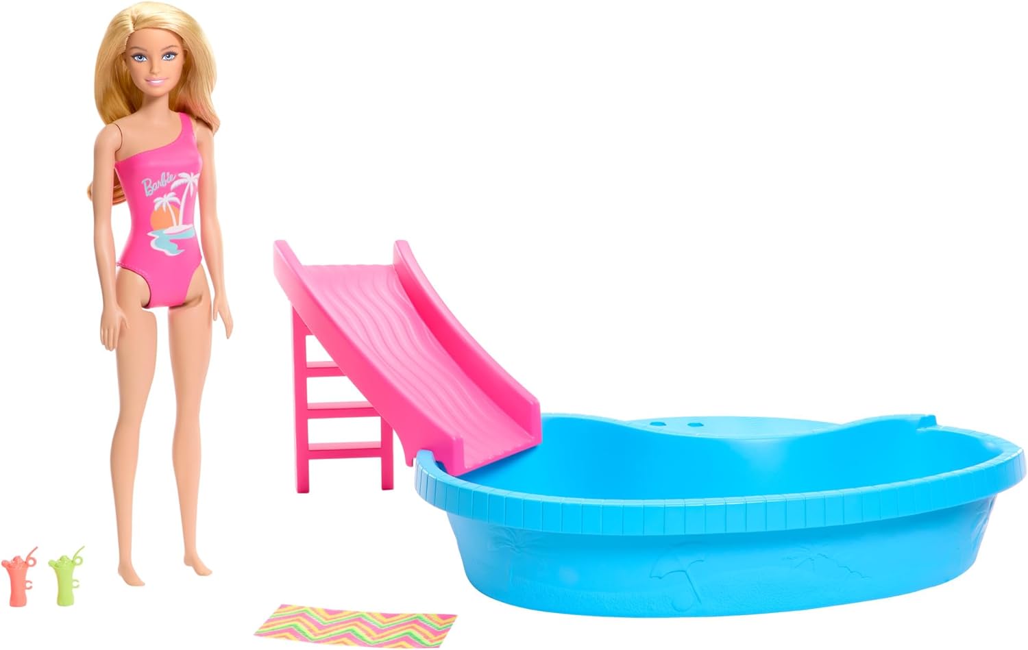 Barbie - Piscina com Boneca Loira e Acessórios Hrj74