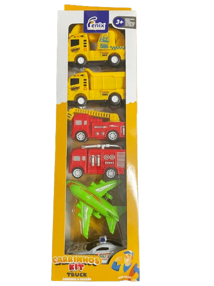 Kit Mini Carrinhos Fricção Truck C/6 - Fenix