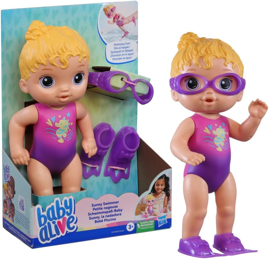 Baby Alive - Boneca Bebê Piscina - Loira F8140 - Hasbro