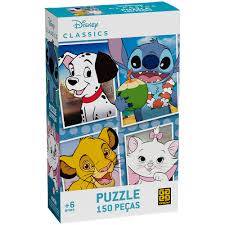 Quebra-Cabeça 150 Peças - Disney Classics - Grow