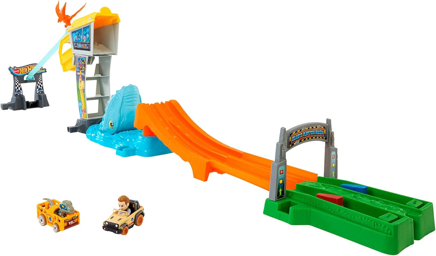 Hot Wheels - Racer Verse Jurassic World - Ataque da Raptor Blue Hwv65