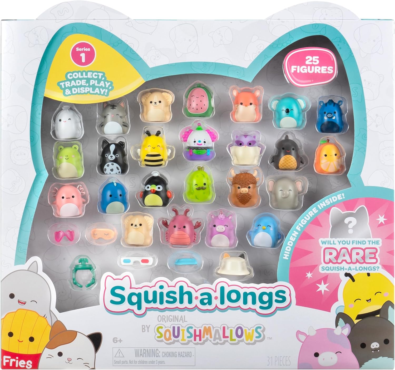 Squish-A-Longs Squishmallows - Pack com 25 Figuras 4295 - Sunny