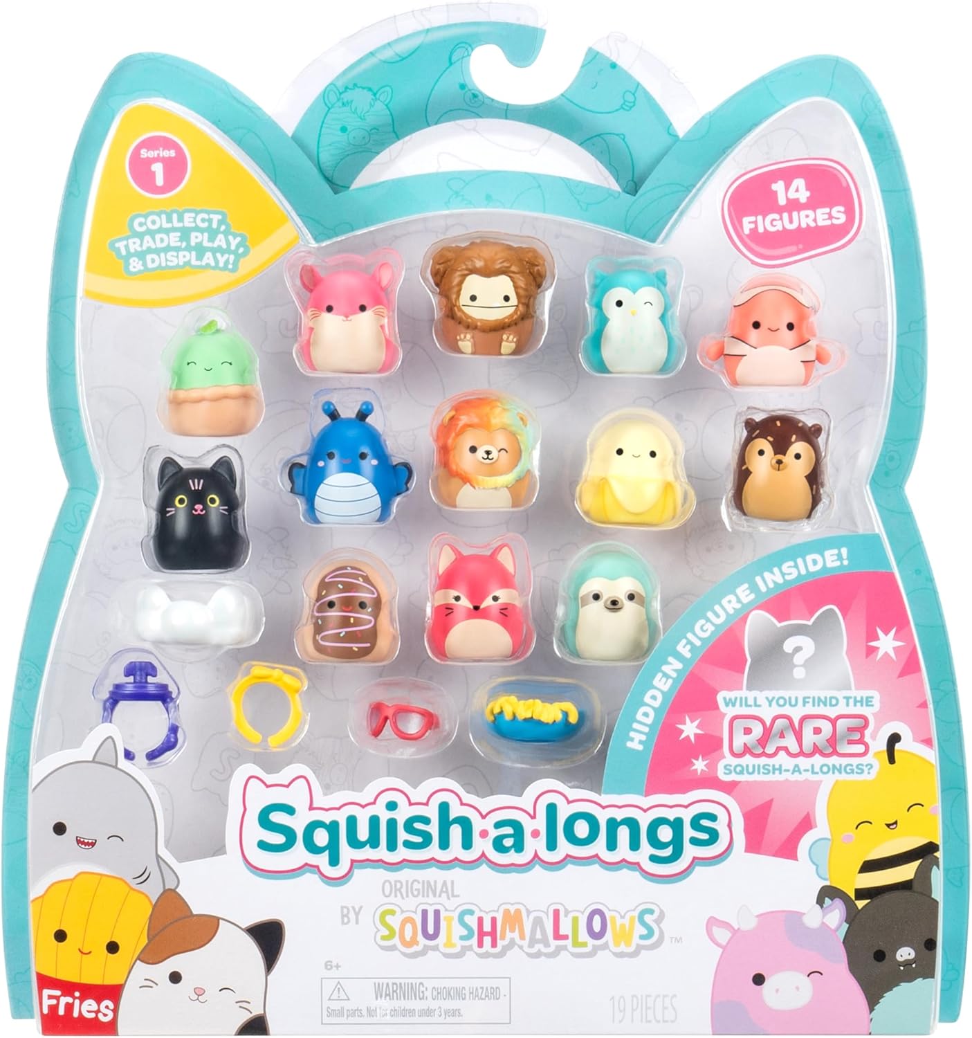 Squish-A-Longs Squishmallows - Pack com 14 Figuras 4294 - Sunny
