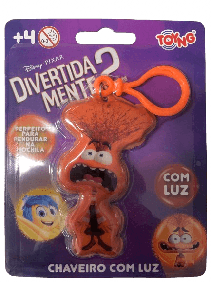 Chaveiro Divertida Mente com Luz - Ansiedade 55494 - Toyng