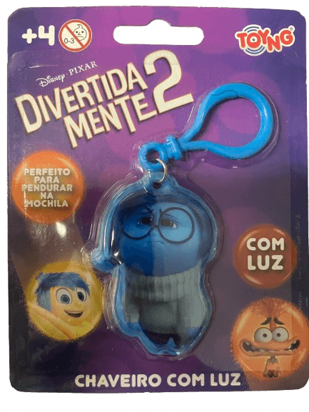 Chaveiro Divertida Mente com Luz - Tristeza 55494 - Toyng