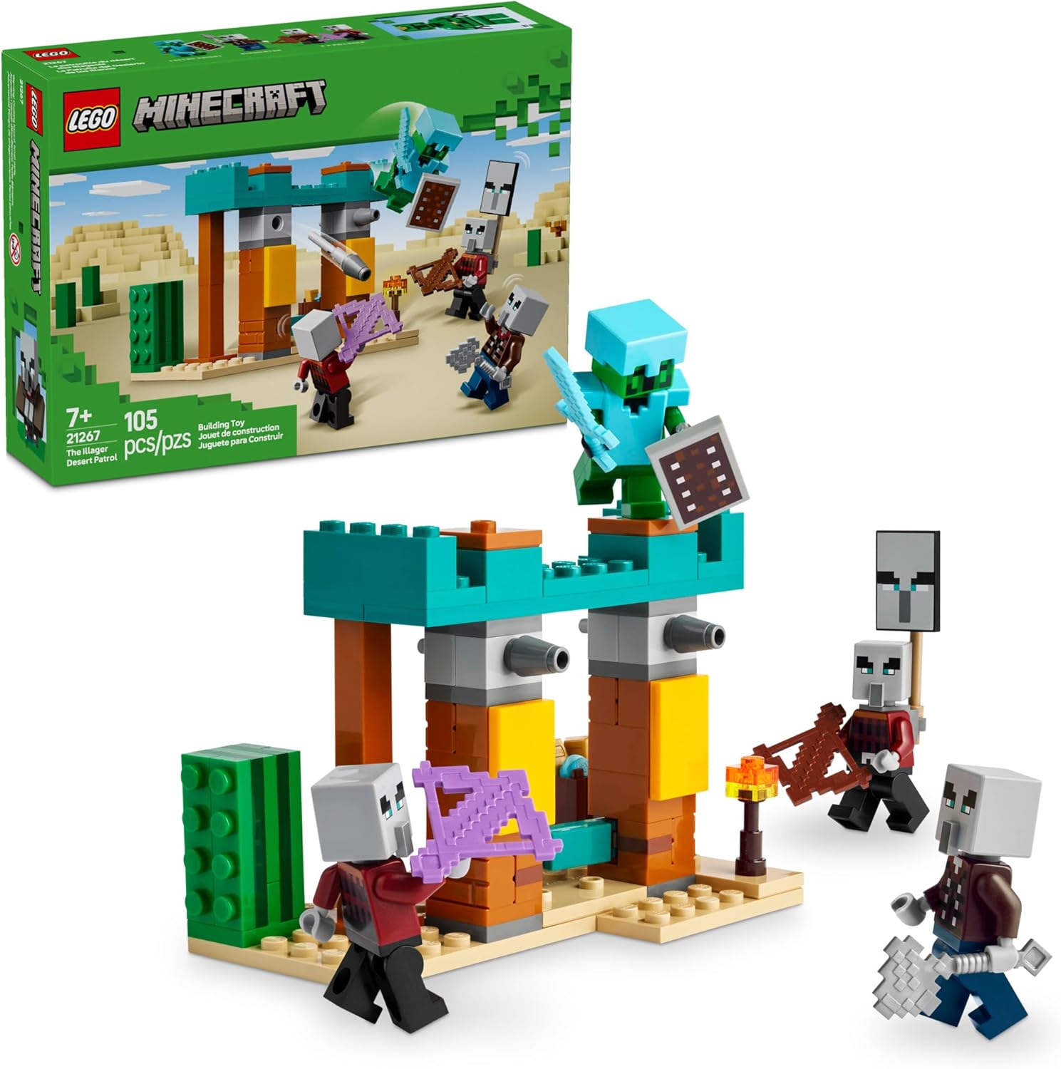 21267 Lego Minecraft - a Patrulha de Illagers No Deserto