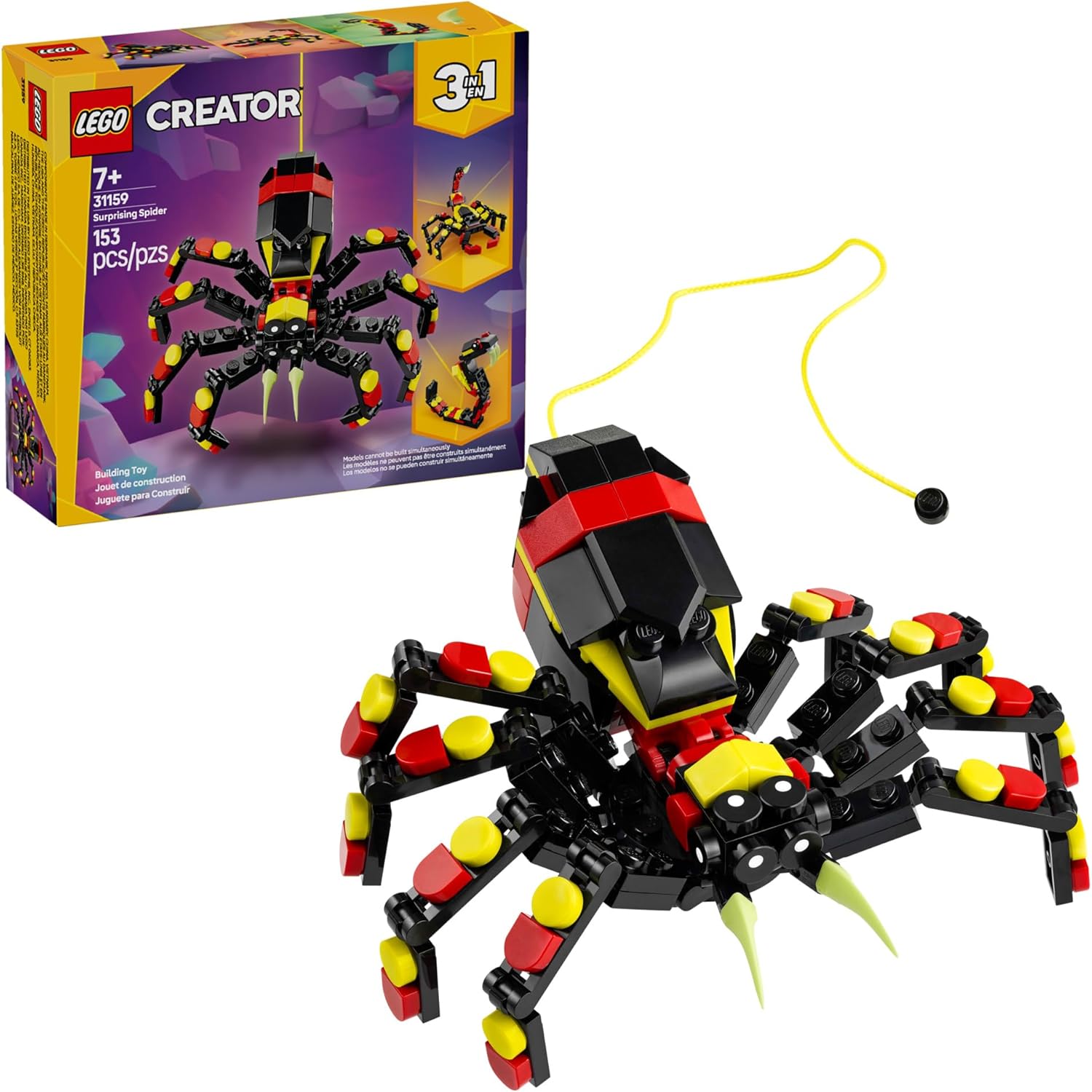 31159 Lego Creator 3 em 1 - Animais Selvagens: Aranha Surpreendente