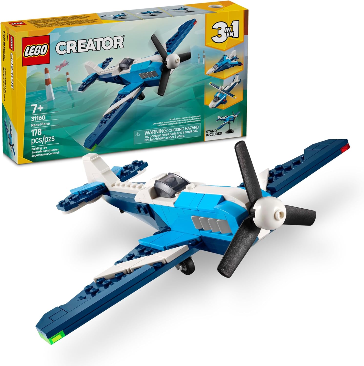 31160 Lego Creator 3 em 1 - Aeronave: Avião de Corrida