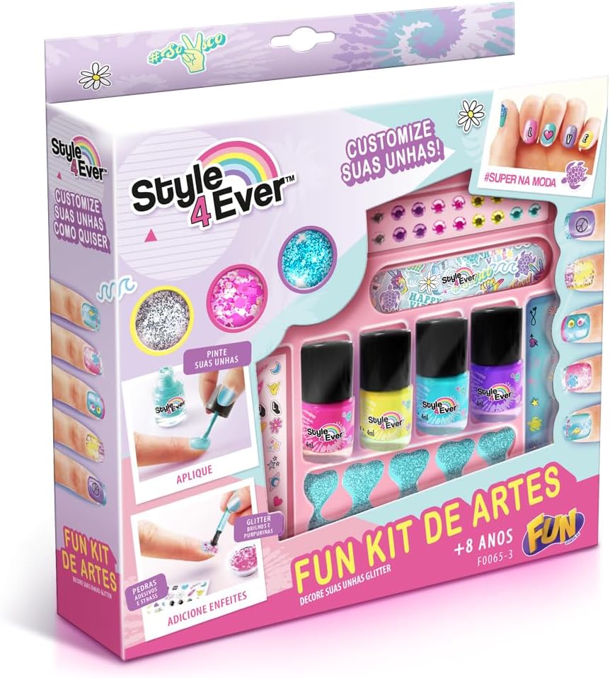 Kit de Artes - Decore Suas Unhas Glitter F0218-3 - Fun
