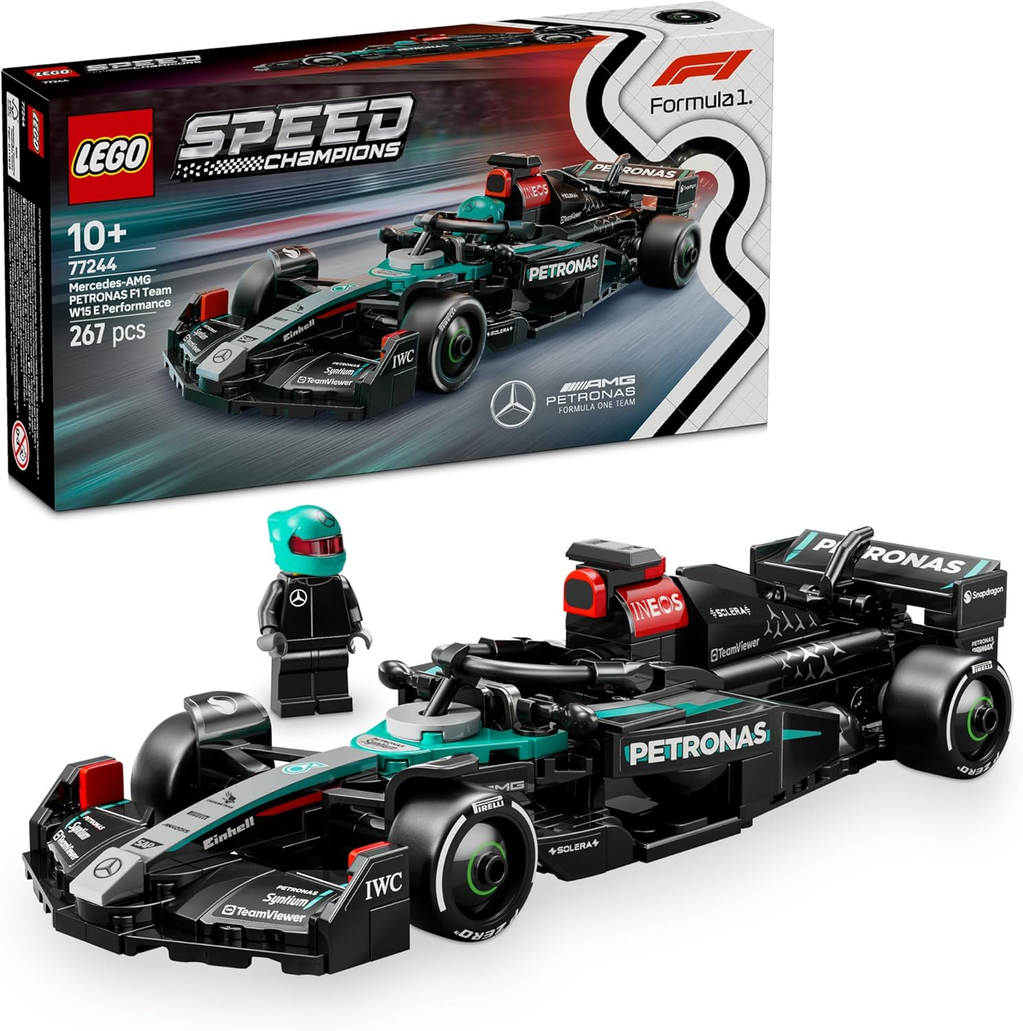 77244 Lego Speed Champions - Fórmula 1 - Mercedes-Amg Petronas F1 Team W15 e Performance
