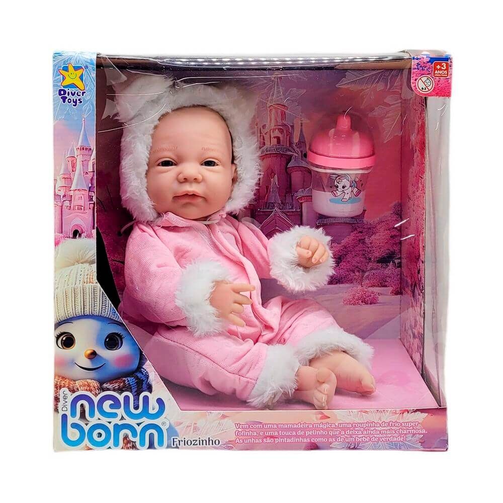 Boneca Diver New Born - Friozinho (macacão) - Divertoys