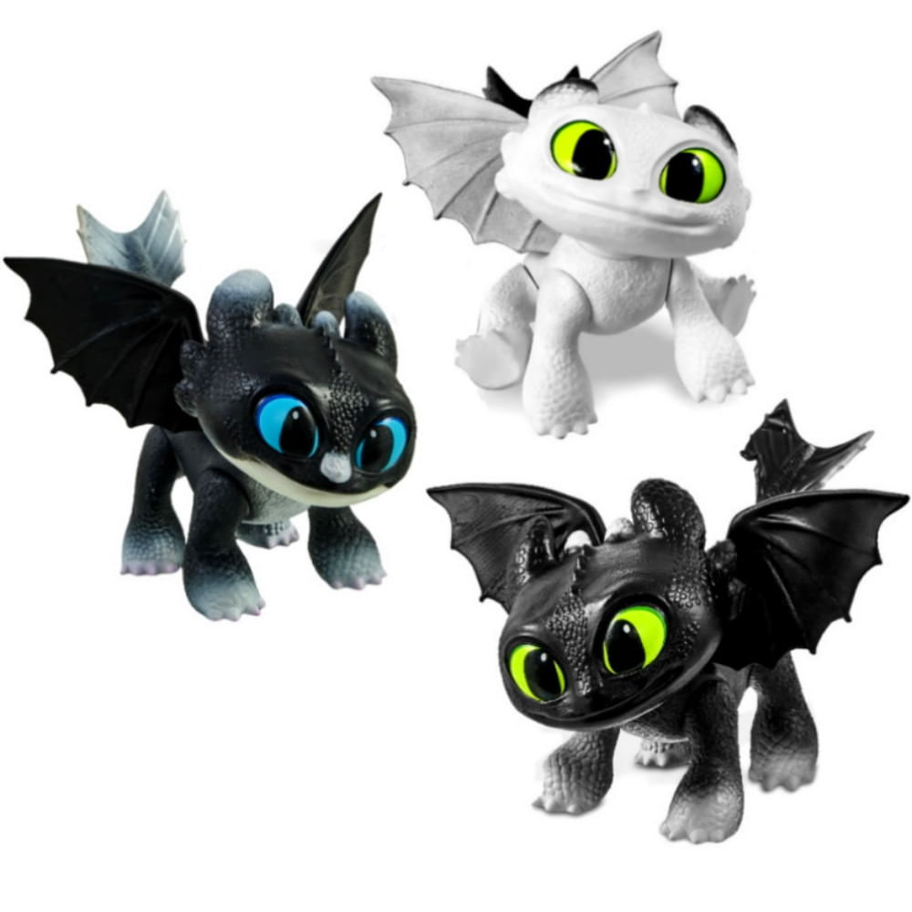 Como Treinar Seu Dragão - Pack com 3 Dragões Baby - Dawn, Dusk e Eclipse - Pupee