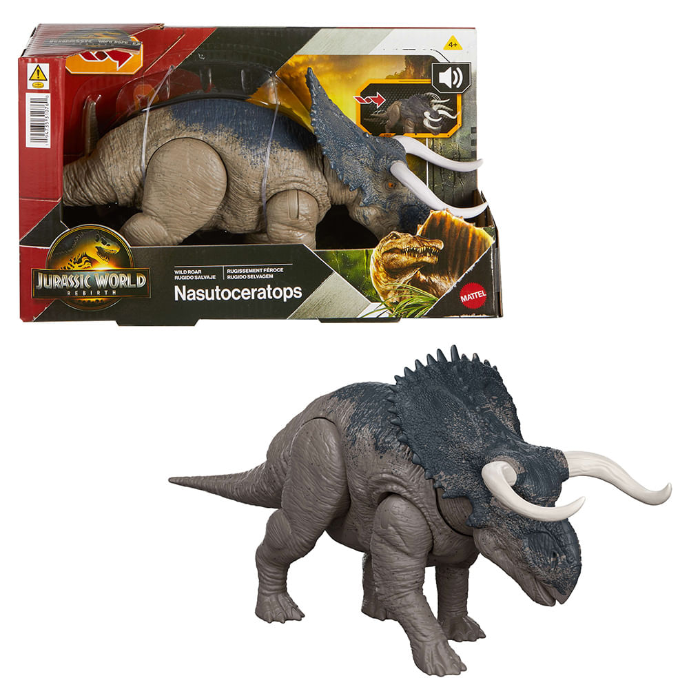 Jurassic World Rebirth - Dinossauro Rugido Selvagem - Nasutoceratops Jgc81