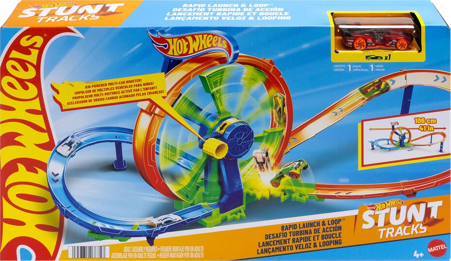 Hot Wheels - Pista Lançamento Veloz e Looping Jbx65