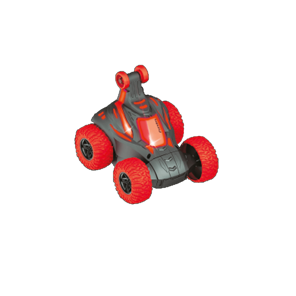 Carrinho de Controle Remoto Gira Car 360 Vermelho com Luzes - Caixa Grande - Fenix