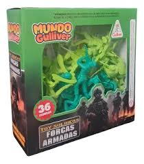 Mundo Gulliver - Forças Armadas - Soldados Brasileiros com 36 Figuras