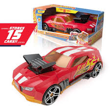 Hot Wheels - Porta Carrinhos Radical com Carro 2 em 1 - Vermelho F0232-1 - Fun