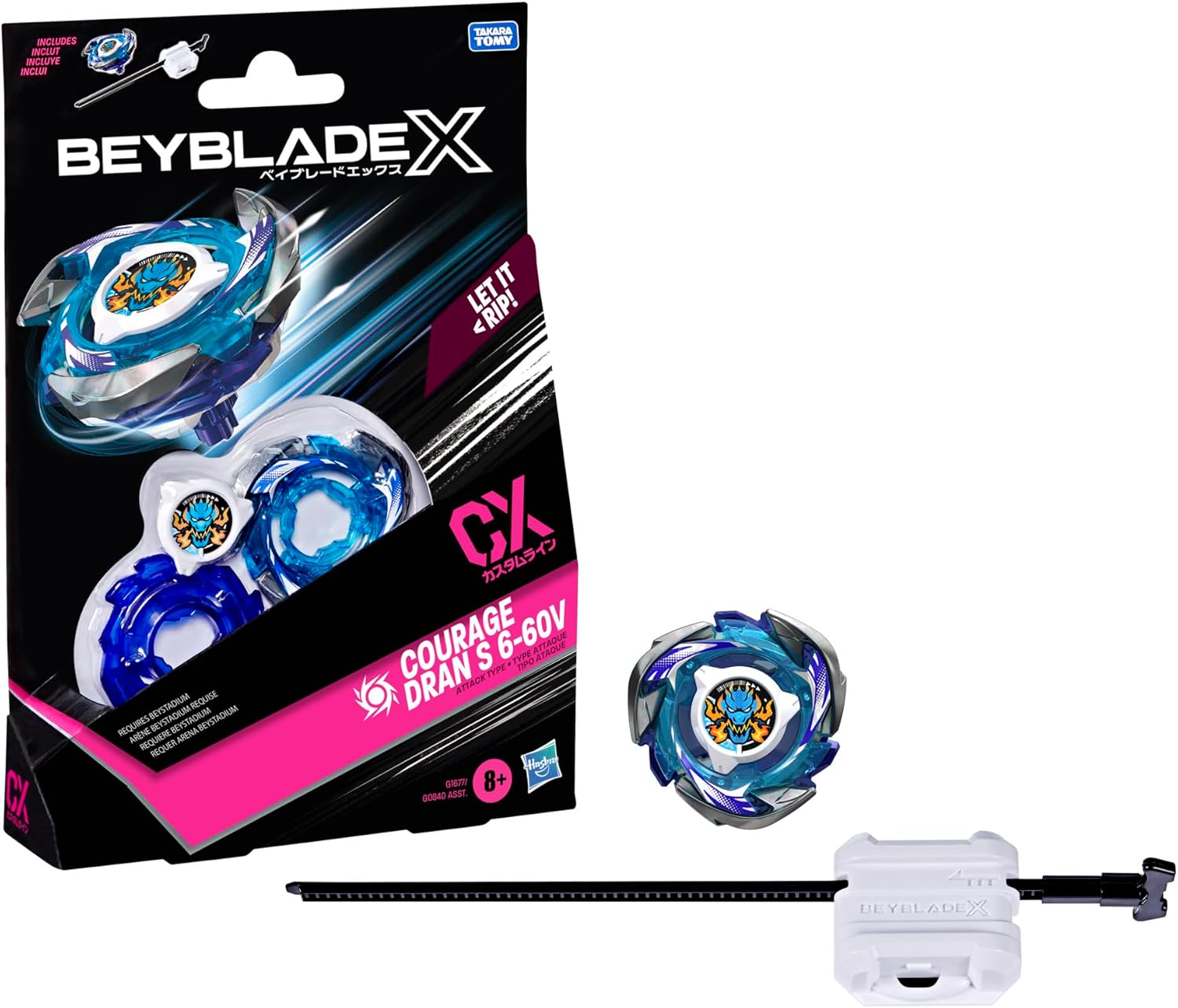Beyblade X - Pião Courage Dran S 6-60v G1677