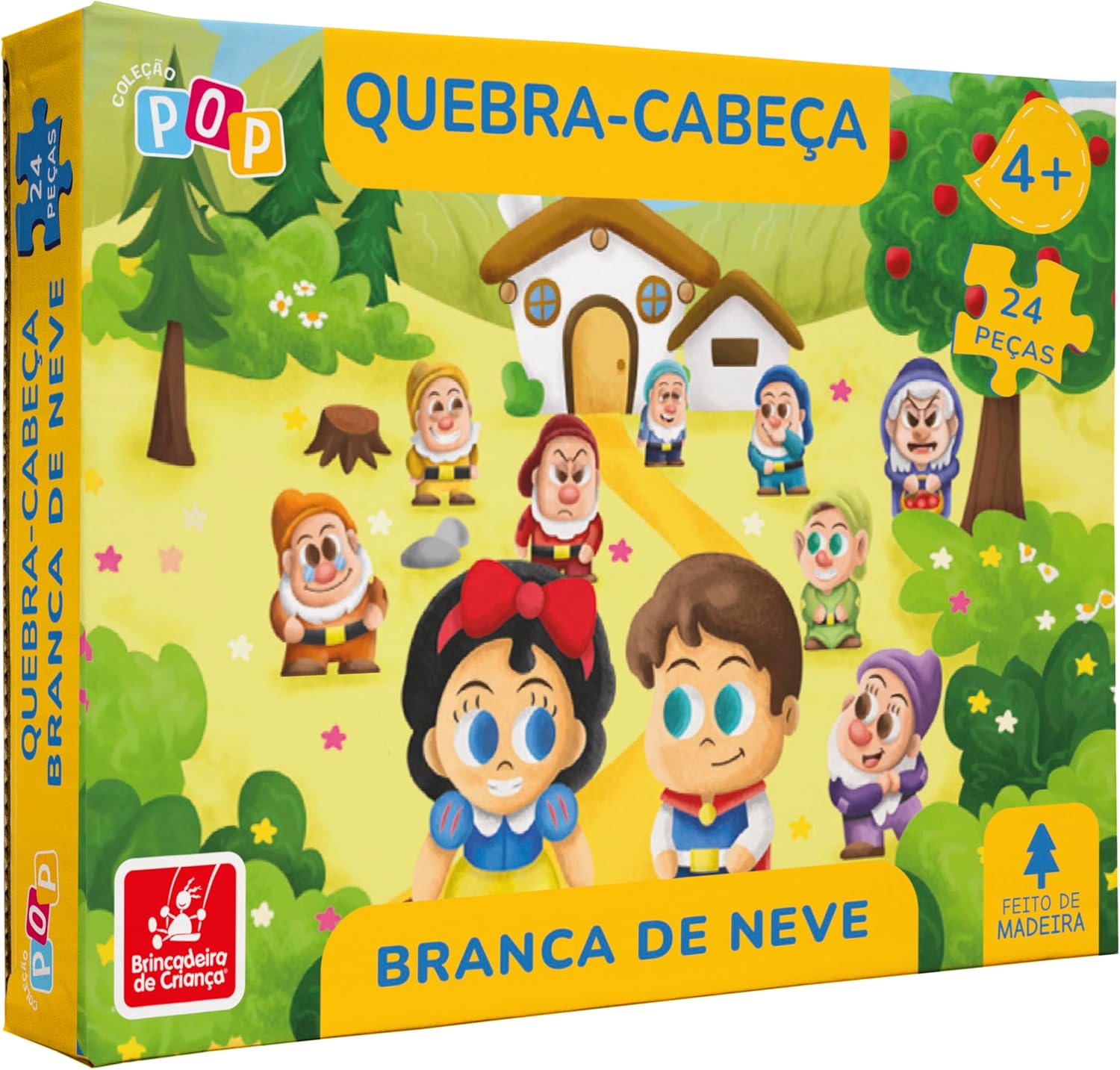 Quebra-Cabeça 24 Peças Branca de Neve - Brincadeira de Criança