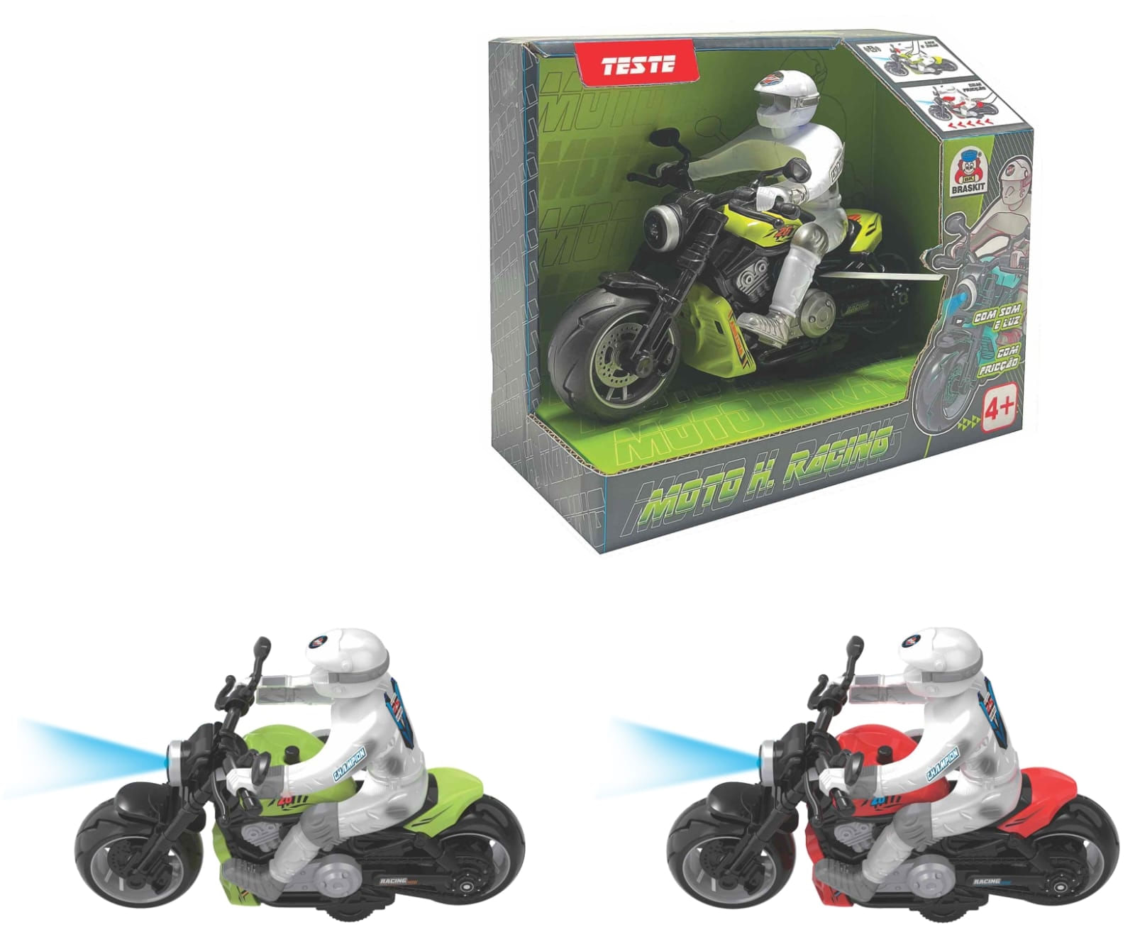 Moto H. Racing Fricção com Som e Luz - Braskit