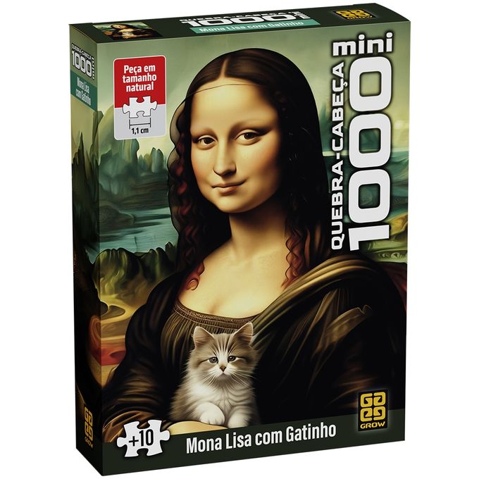 04927_GROW_QC1000_Mini_Mona_Lisa_Com_Gatinhos 04927_GROW_QC1000_Mini_Mona_Lisa_Com_Gatinhos