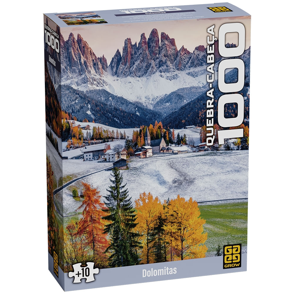 Quebra-Cabeça 1000 Peças - Dolomitas - Grow