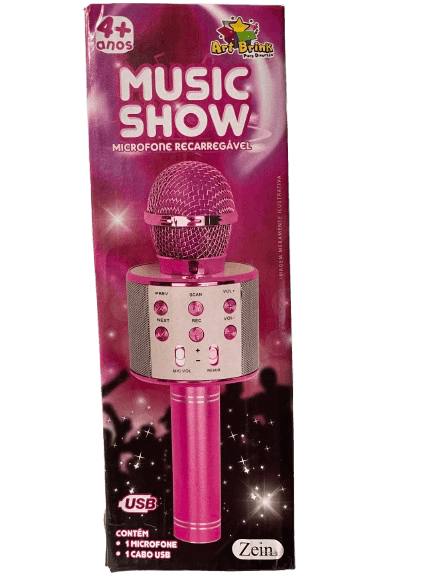 Microfone Music Show - Rosa/rose - Art Brink