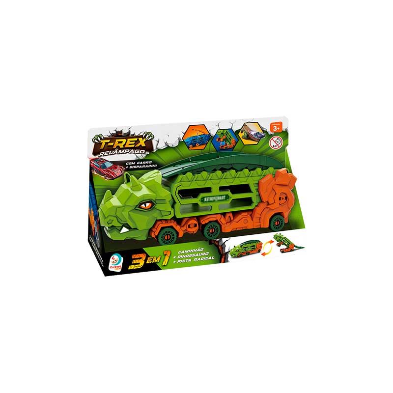 Caminhão 3 em 1 - T-Rex Relâmpago - Cardoso