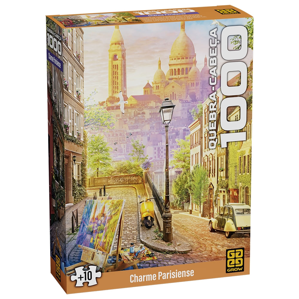 Quebra-Cabeça 1000 Peças - Charme Parisiense - Grow