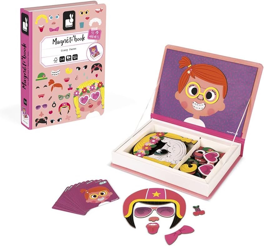 Livro Magnético - Crazy Faces - Meninas