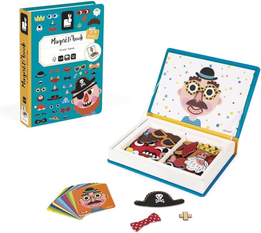 Livro Magnético - Crazy Faces - Meninos