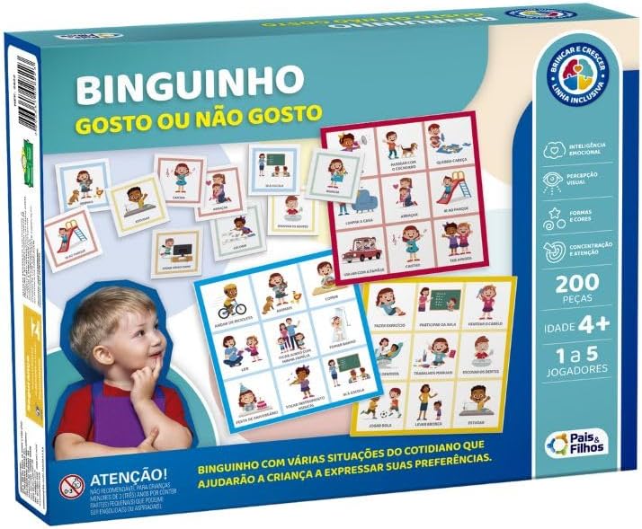 Jogo Binguinho - Gosto ou Não Gosto - Pais & Filhos