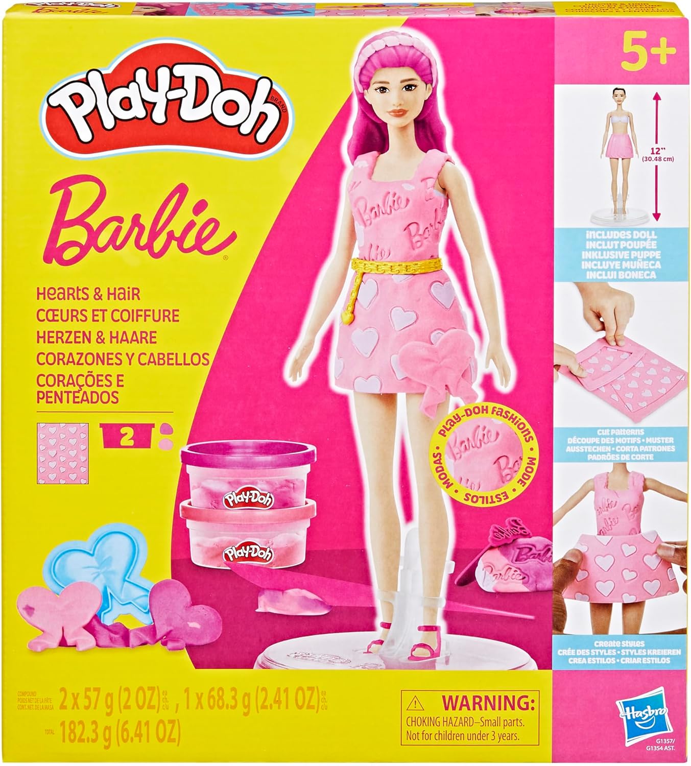 Massinha Play-Doh - Barbie - Corações e Penteados G1357 - Hasbro
